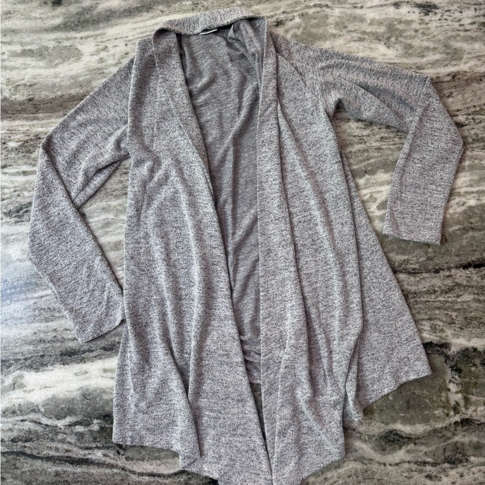Elegant Heather Gray Women's Cardigan